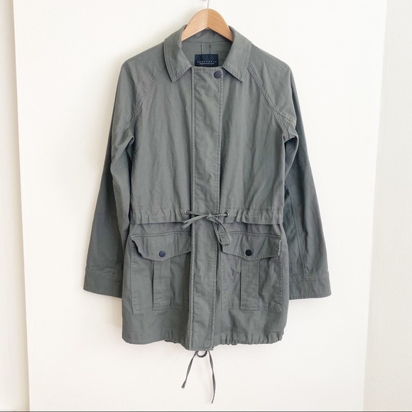 Anthropologie Sanctuary Anorak Military Style Long Field Jacket Olive Green S - Picture 2 of 13